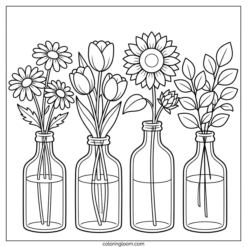 Free Printable Colouring Pages Of Bottles Sheet 4
