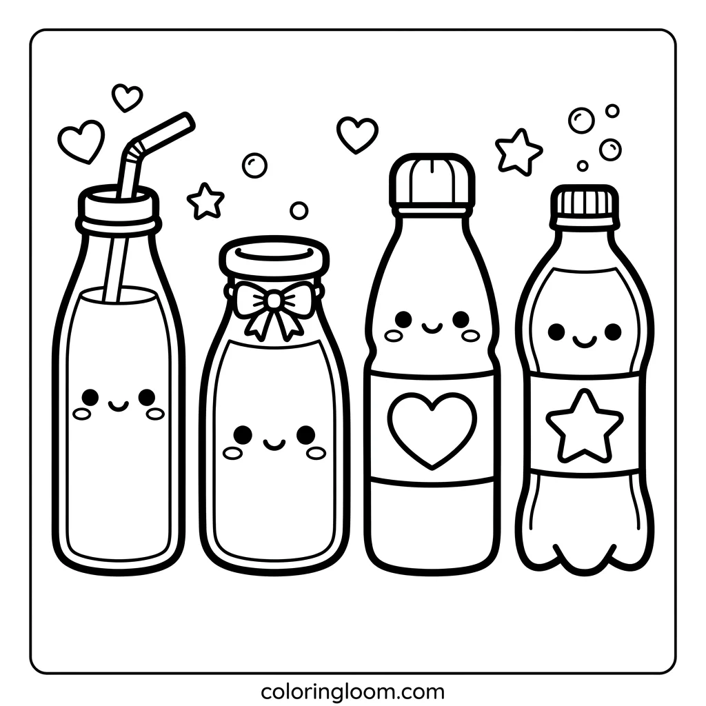 Free Printable Colouring Pages Of Bottles Sheet 5