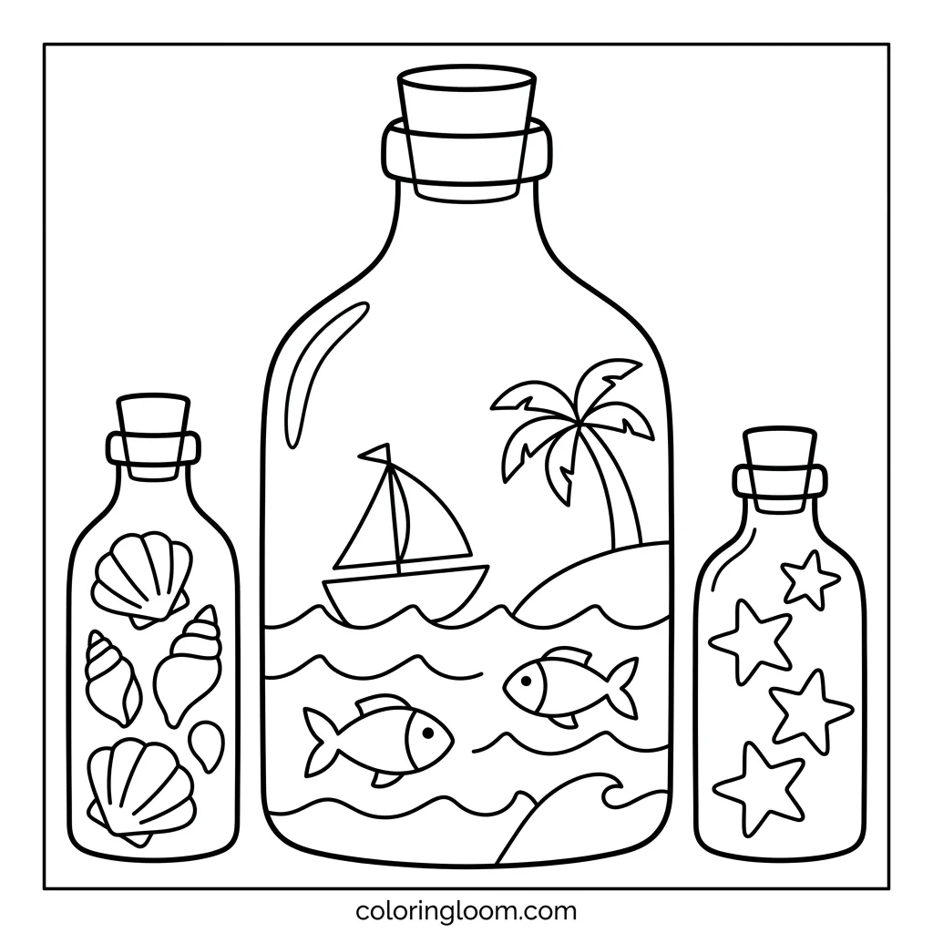 Free Printable Colouring Pages Of Bottles Sheet 6