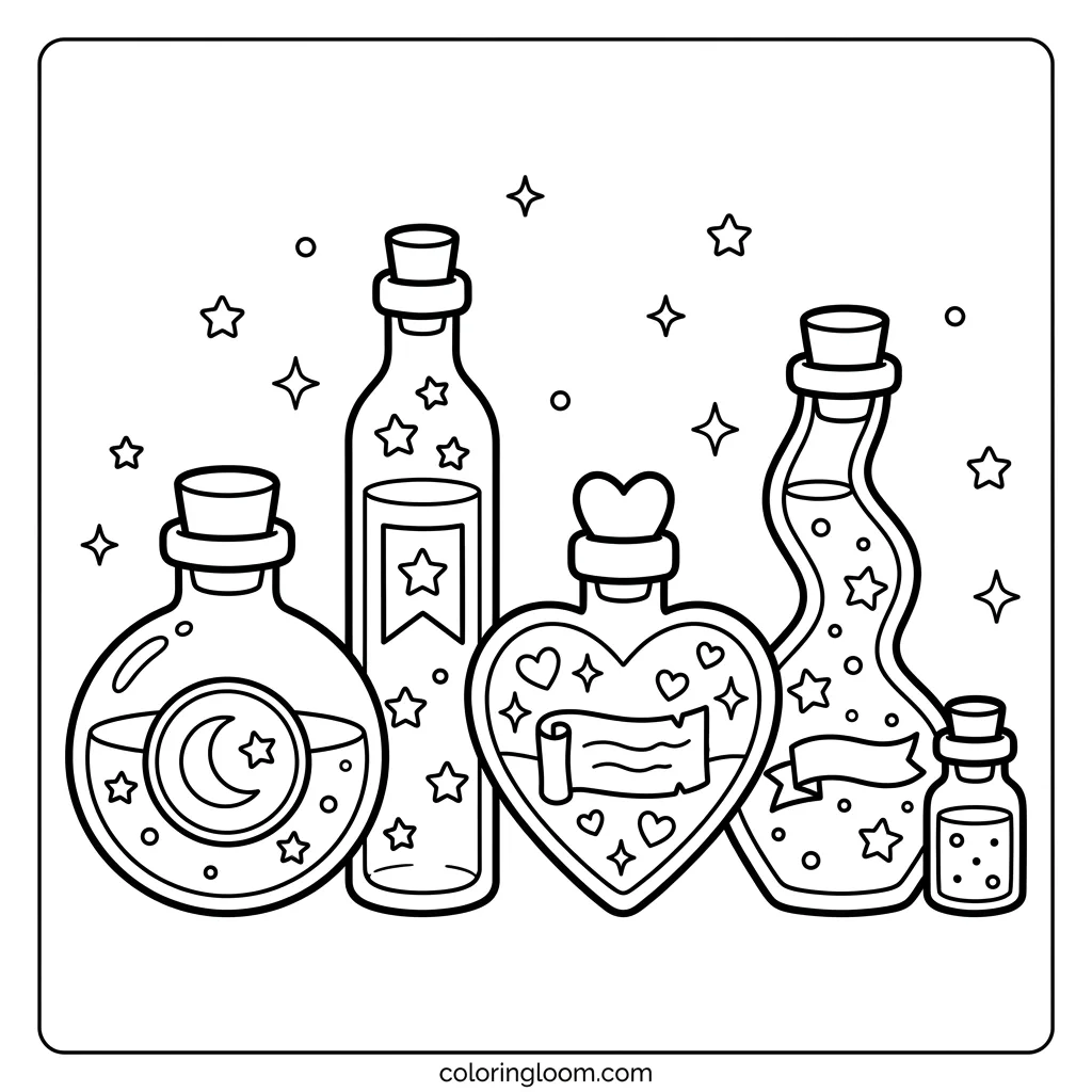Free Printable Colouring Pages Of Bottles Sheet 7