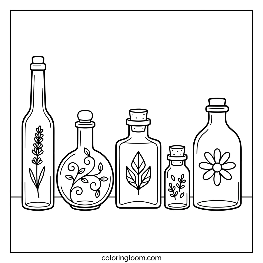 Free Printable Colouring Pages Of Bottles Sheet 9