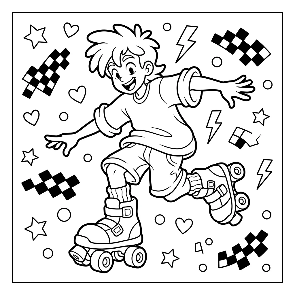 Free Printable Cartoon Coloring Pages 90S Sheet 2