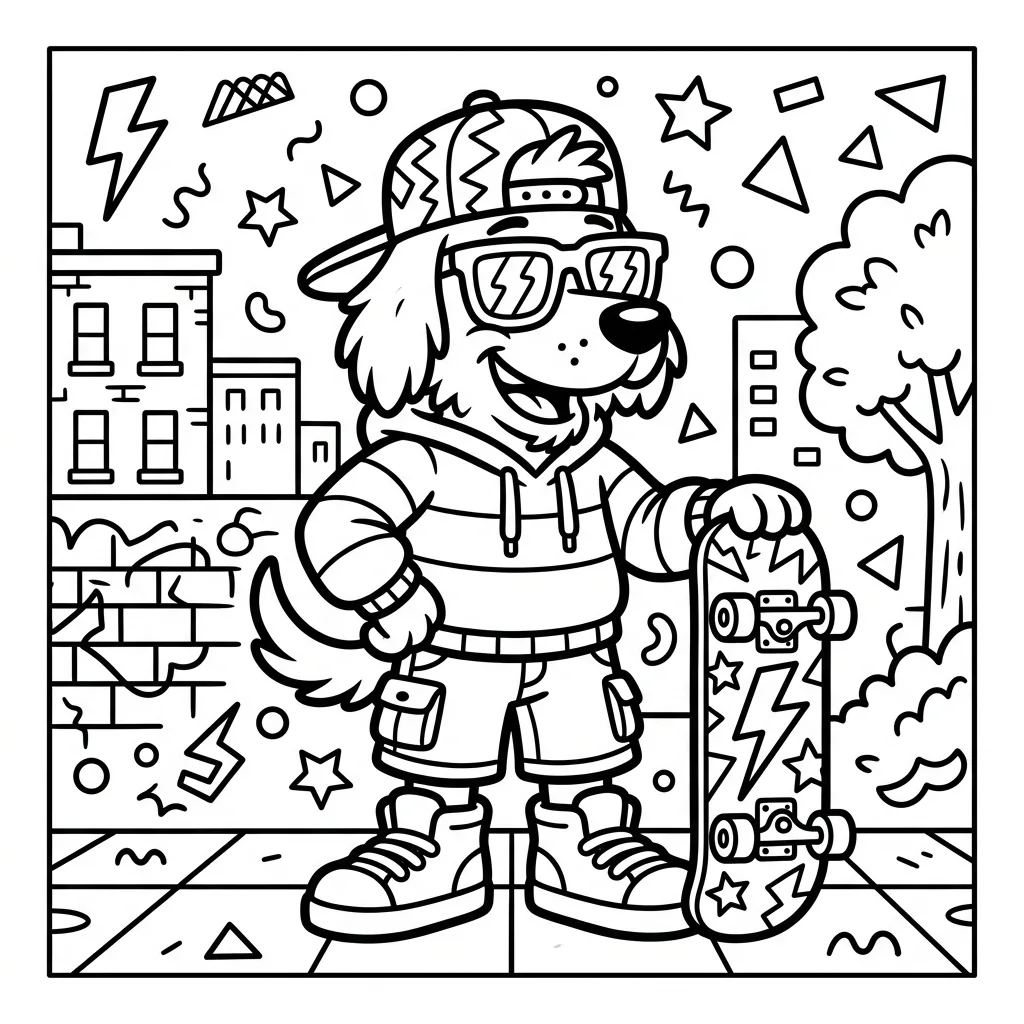 Free Printable Cartoon Coloring Pages 90S Sheet 3