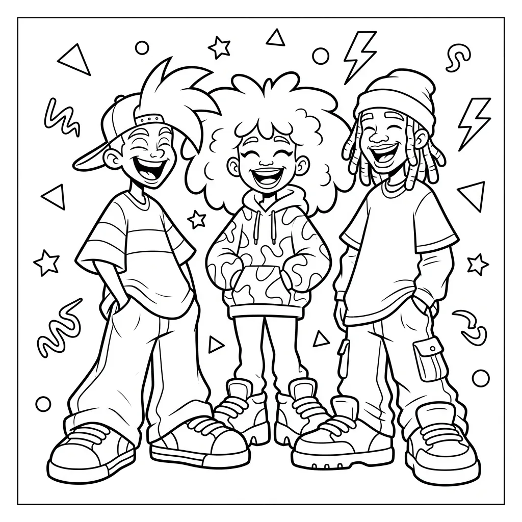 Free Printable Cartoon Coloring Pages 90S Sheet 5