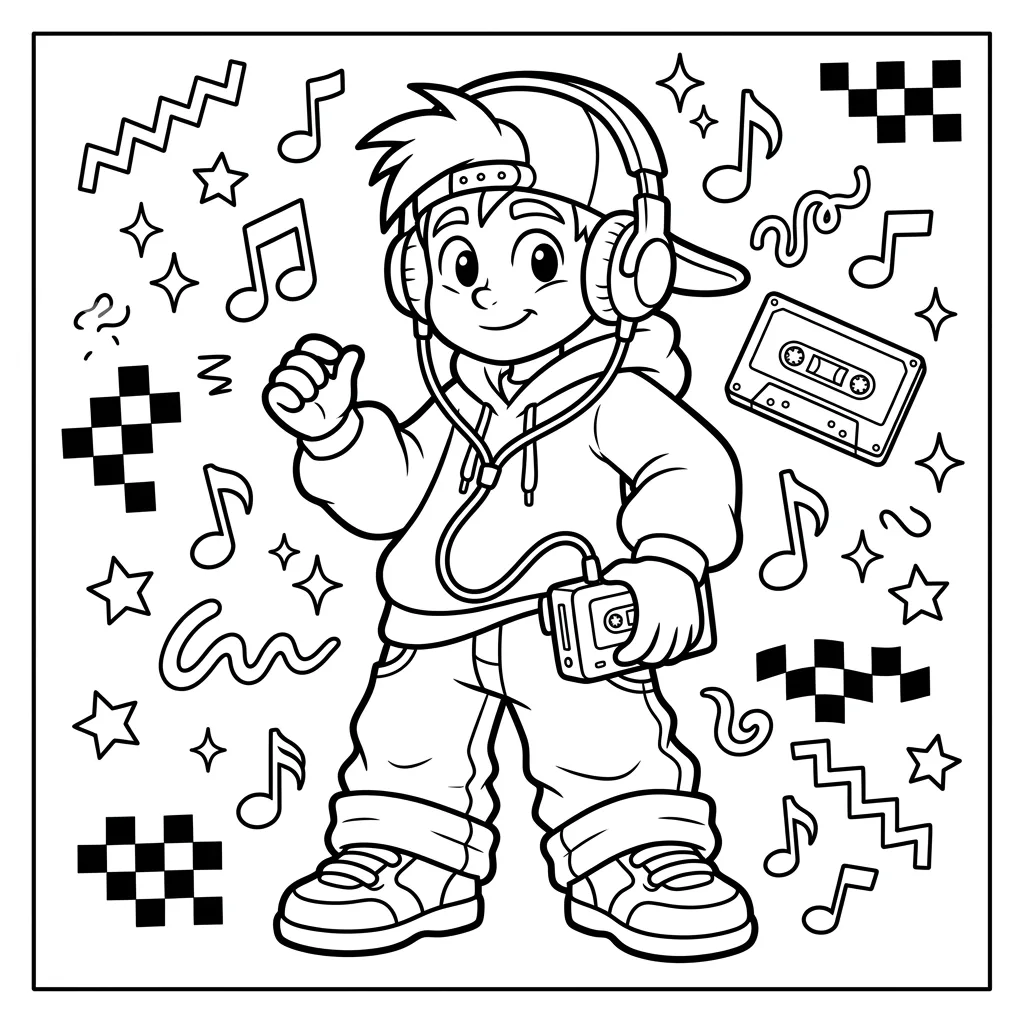 Free Printable Cartoon Coloring Pages 90S Sheet 8