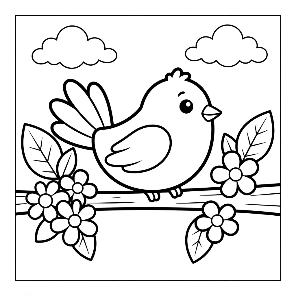 Free Printable Bird Coloring Pages Sheet 1