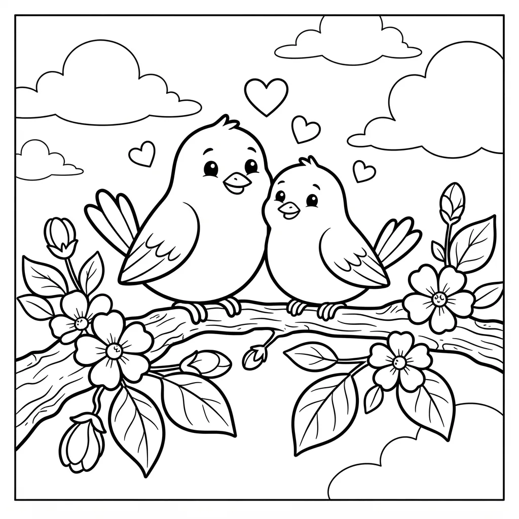 Free Printable Bird Coloring Pages Sheet 4