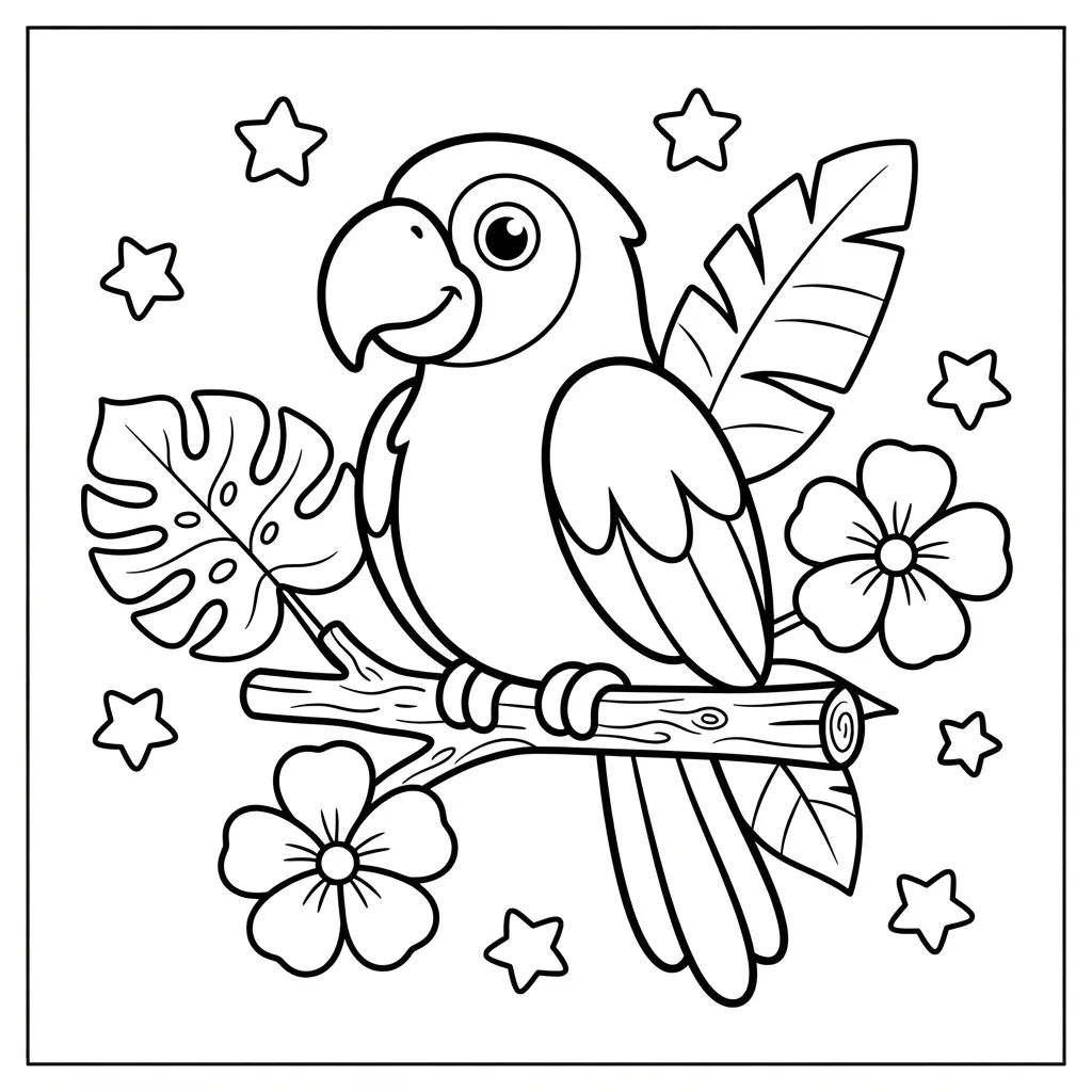 Free Printable Bird Coloring Pages Sheet 8