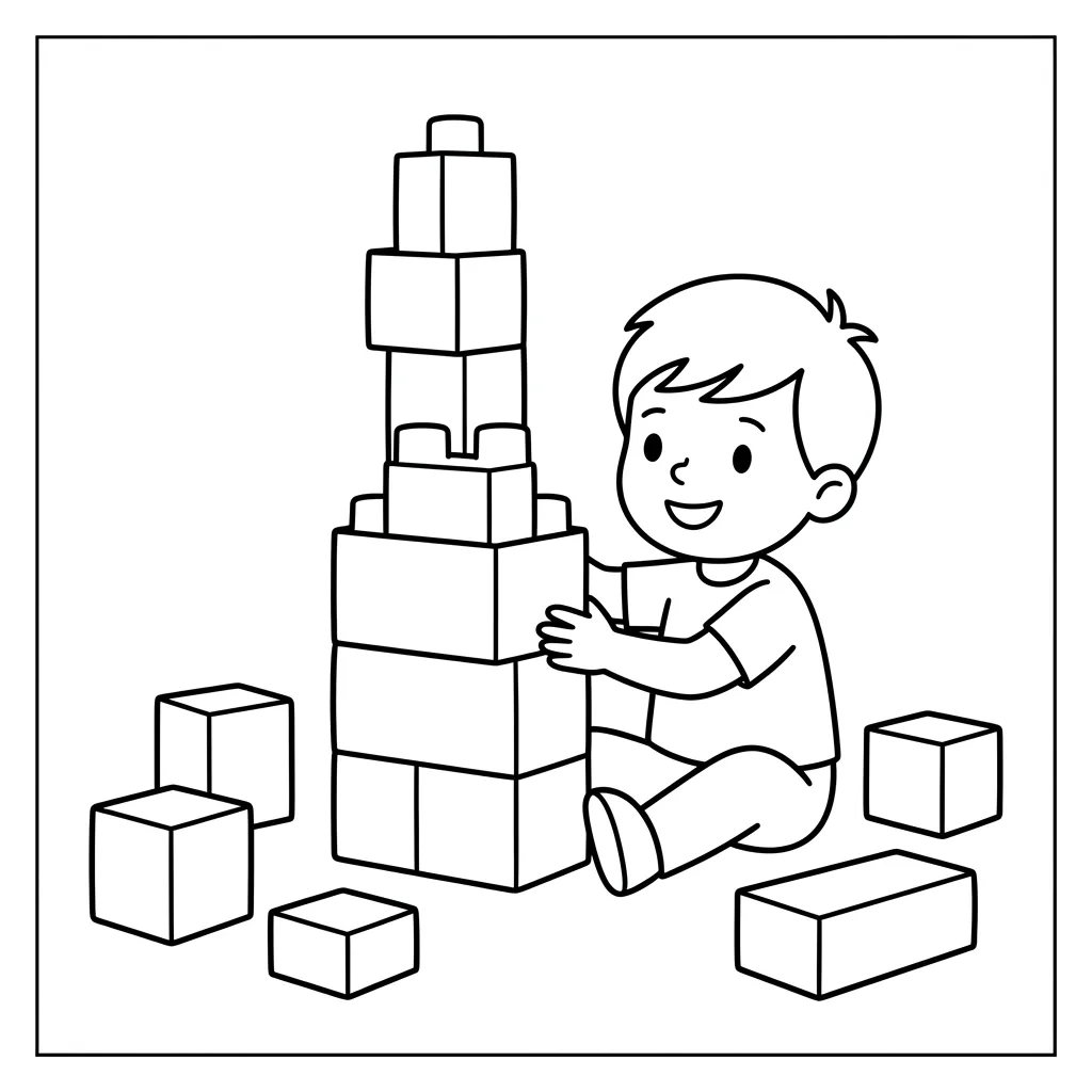 Free Printable Boy Coloring Pages Sheet 1