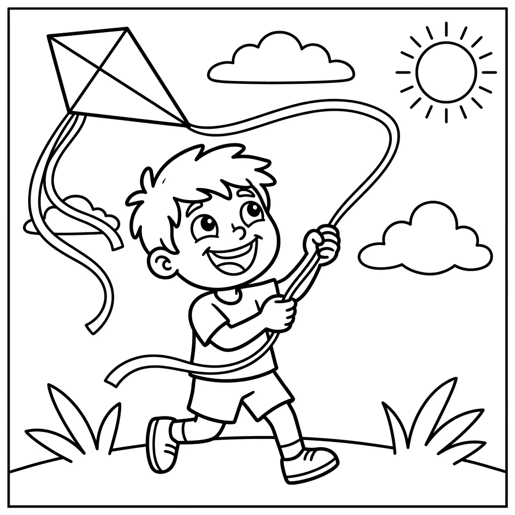 Free Printable Boy Coloring Pages Sheet 10