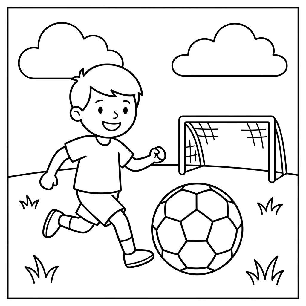 Free Printable Boy Coloring Pages Sheet 3