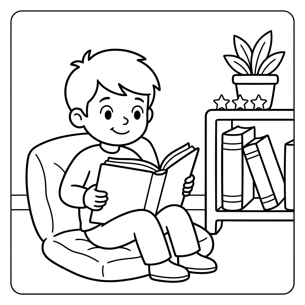 Free Printable Boy Coloring Pages Sheet 4