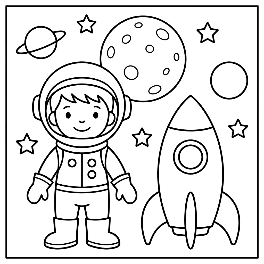 Free Printable Boy Coloring Pages Sheet 6