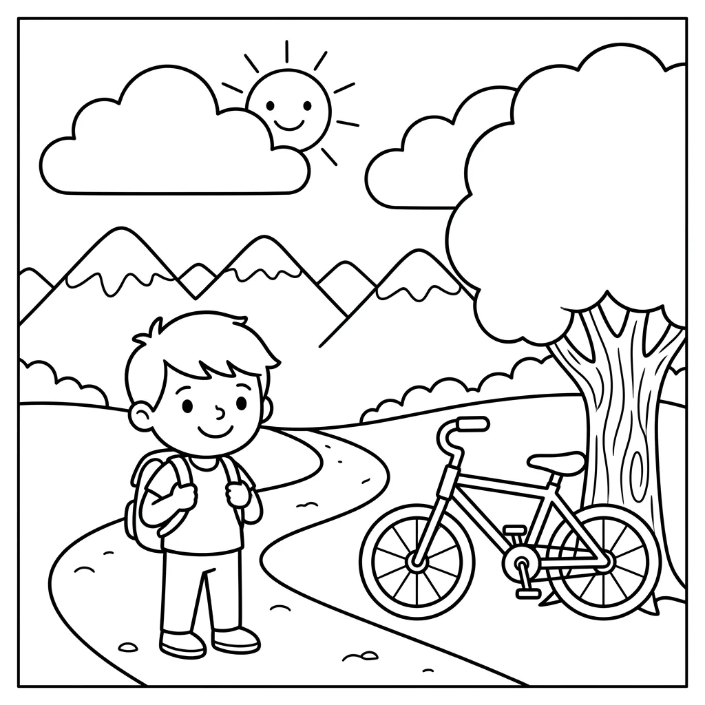 Free Printable Boy Coloring Pages Sheet 8
