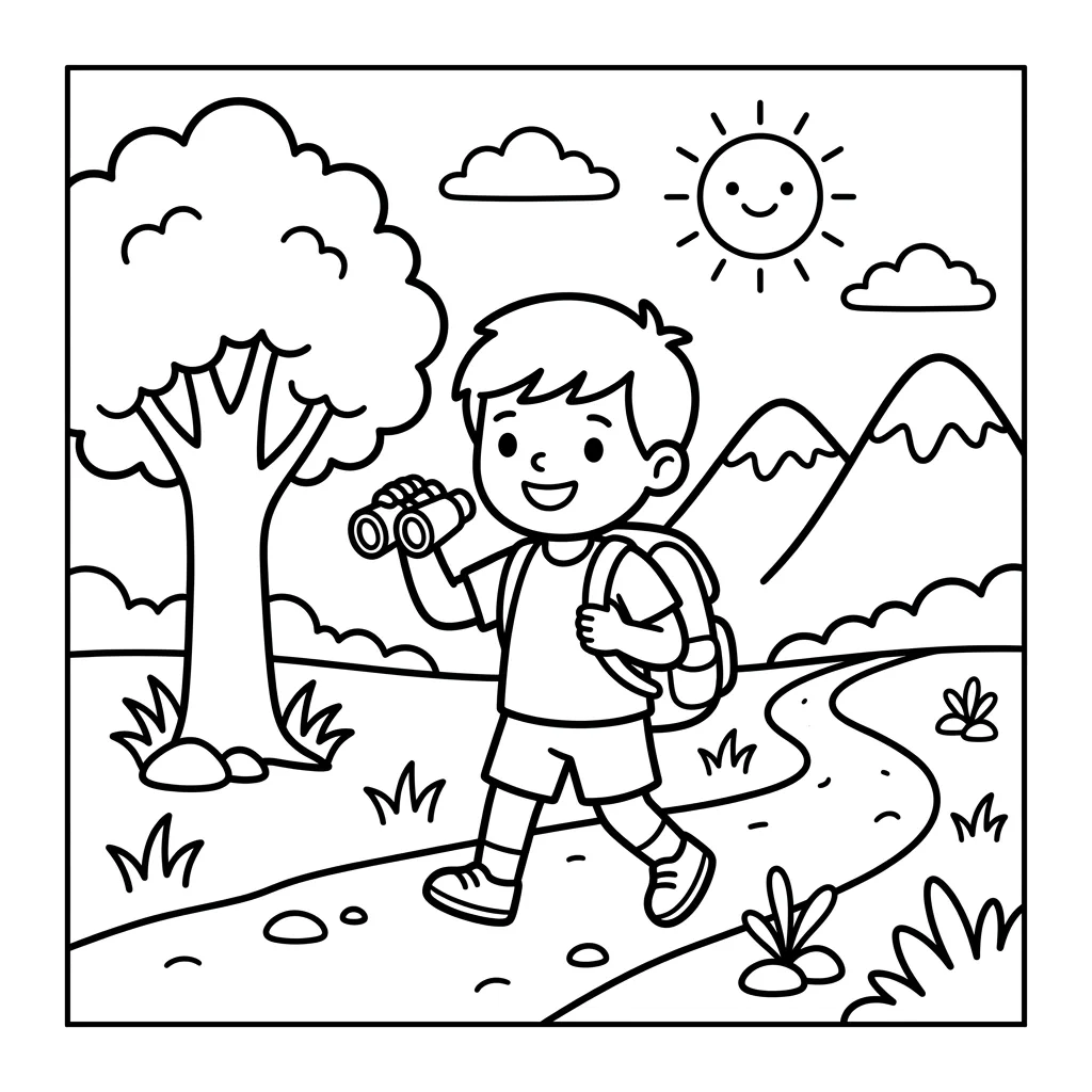Free Printable Boy Coloring Pages Sheet 9