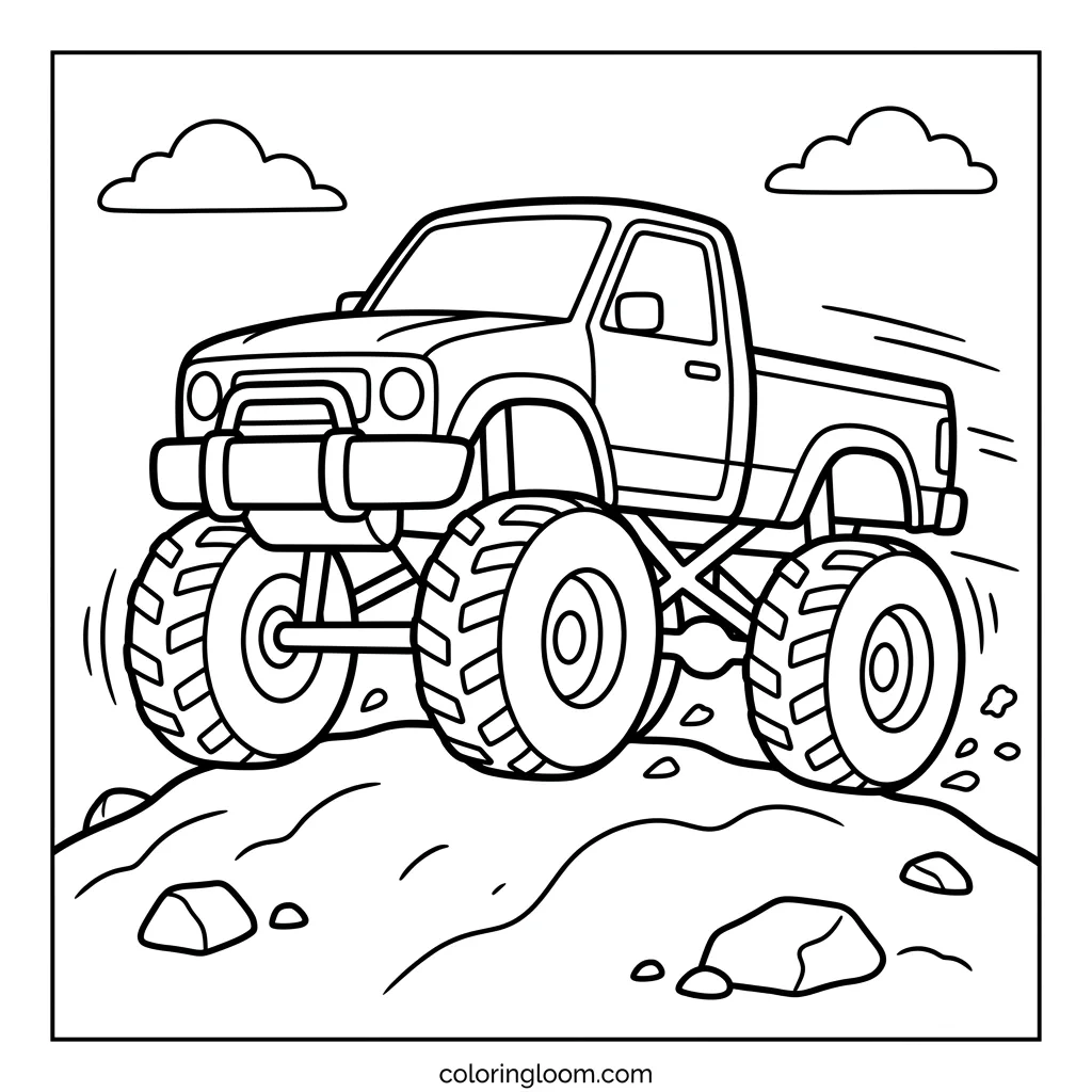 Free Car Coloring Pages Printable PDF for Kids Sheet 1
