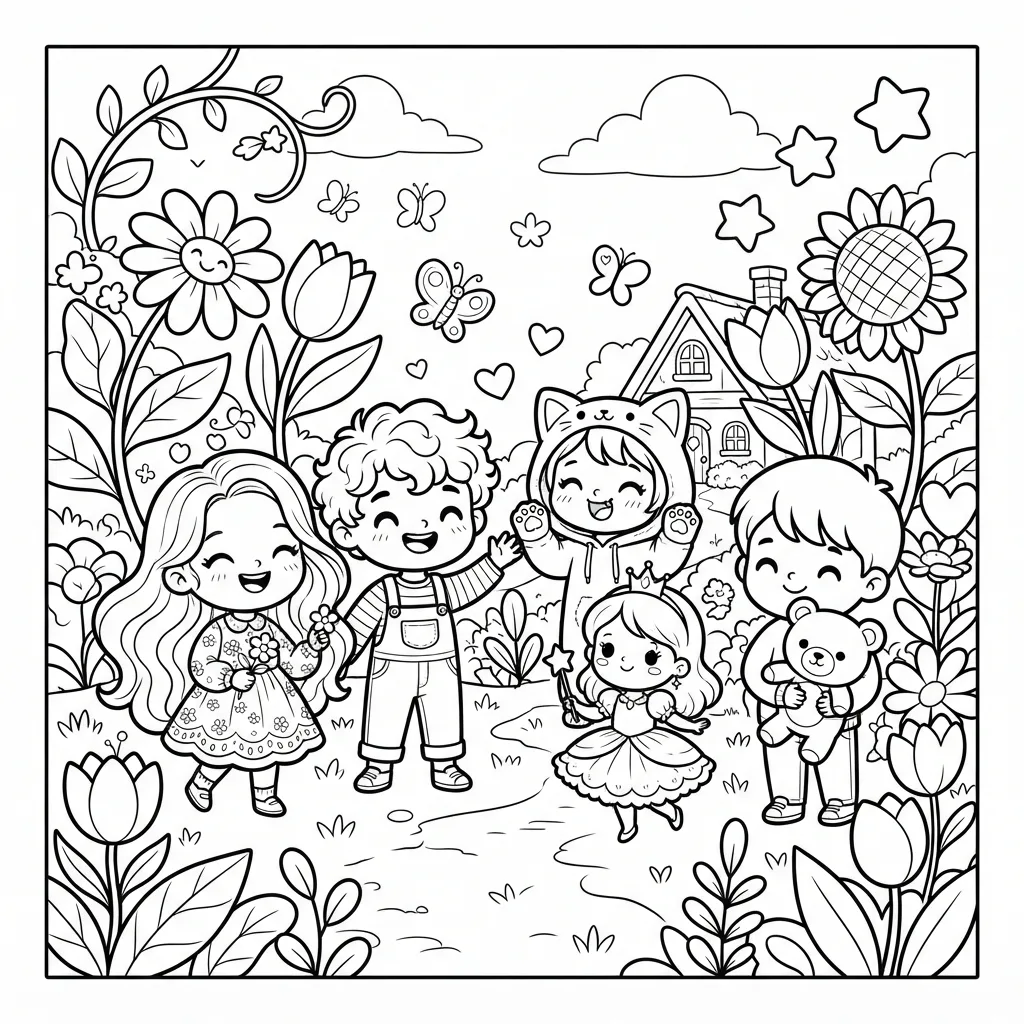 Free Printable Chibi Coloring Pages Sheet 5