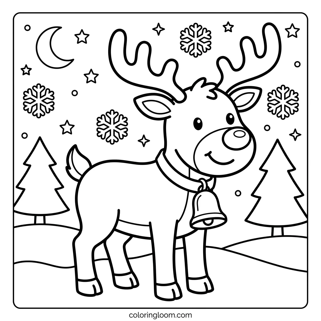 Free Christmas Coloring Pages for Kids Printable PDF Sheet 8