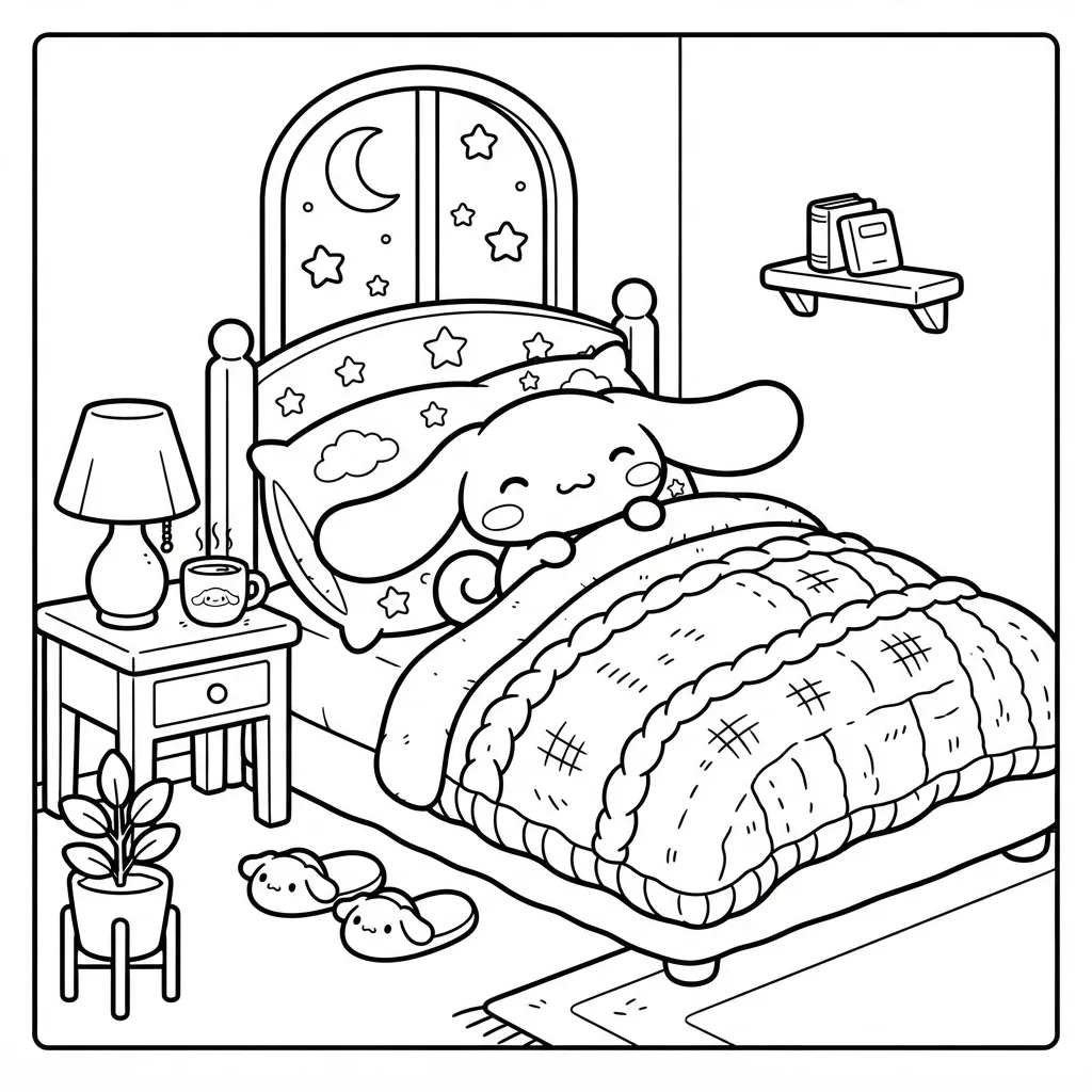 Free Printable Cinnamoroll Coloring Pages Sheet 6