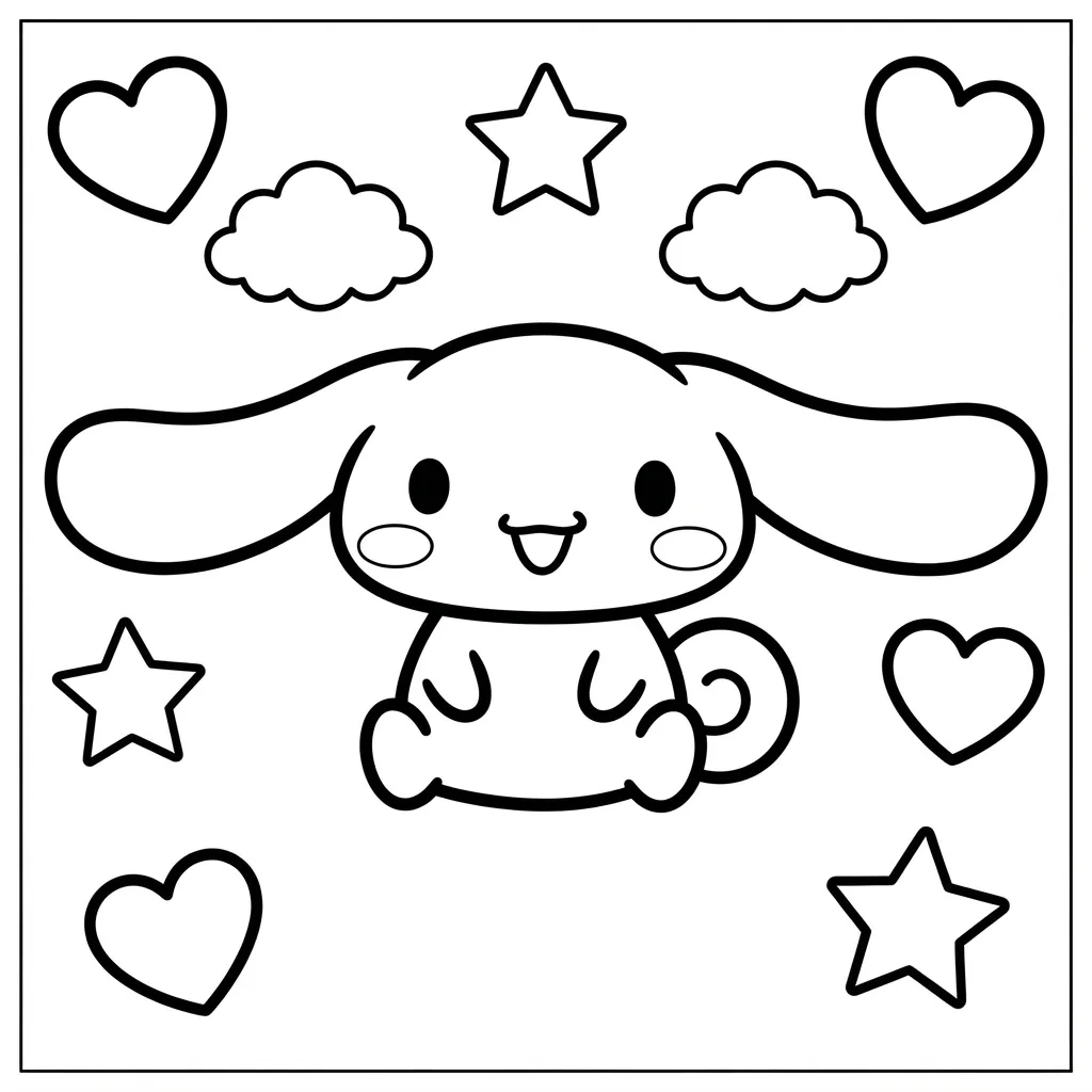 Free Printable Cinnamoroll Coloring Pages Sheet 9