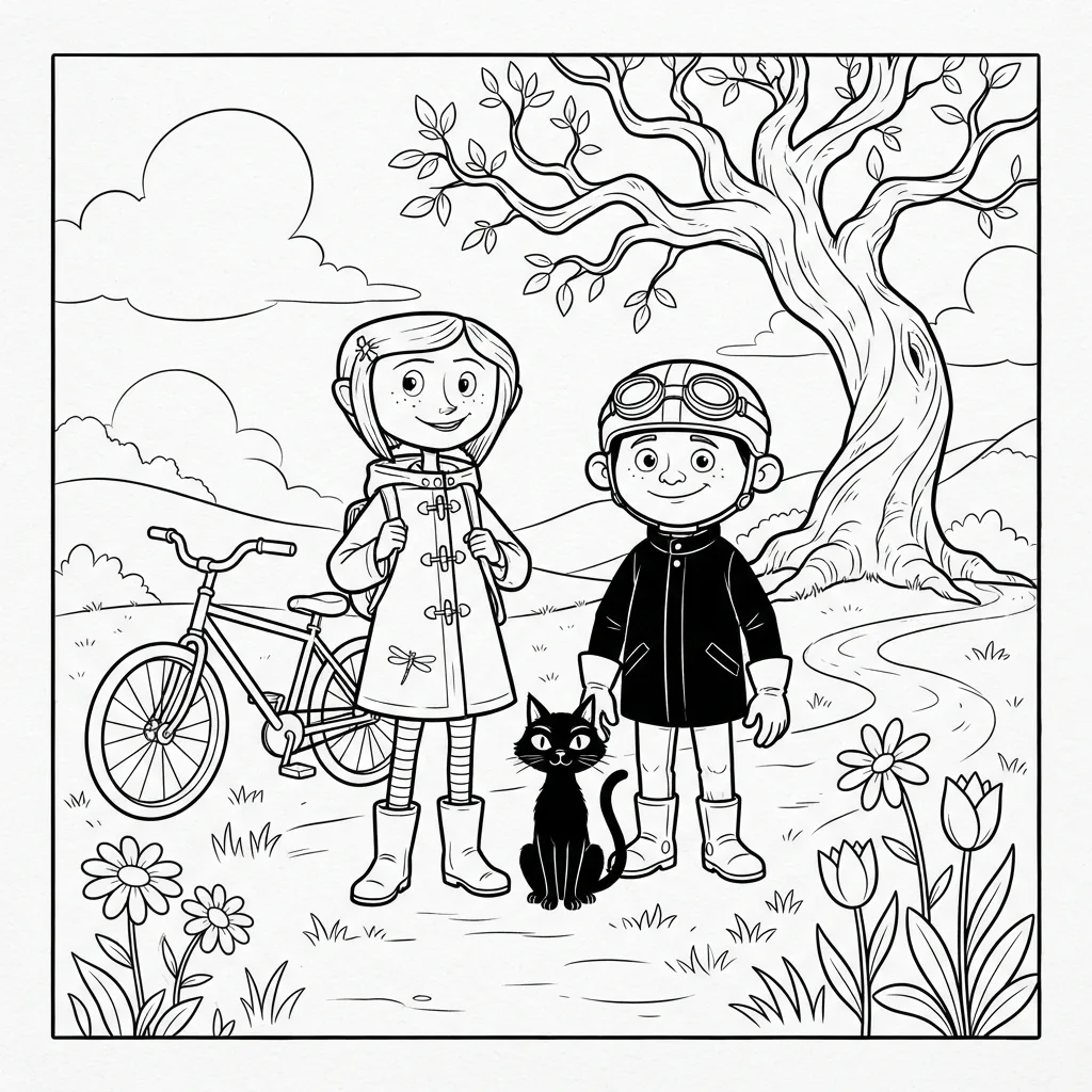 Free Printable Coraline Coloring Pages Sheet 1