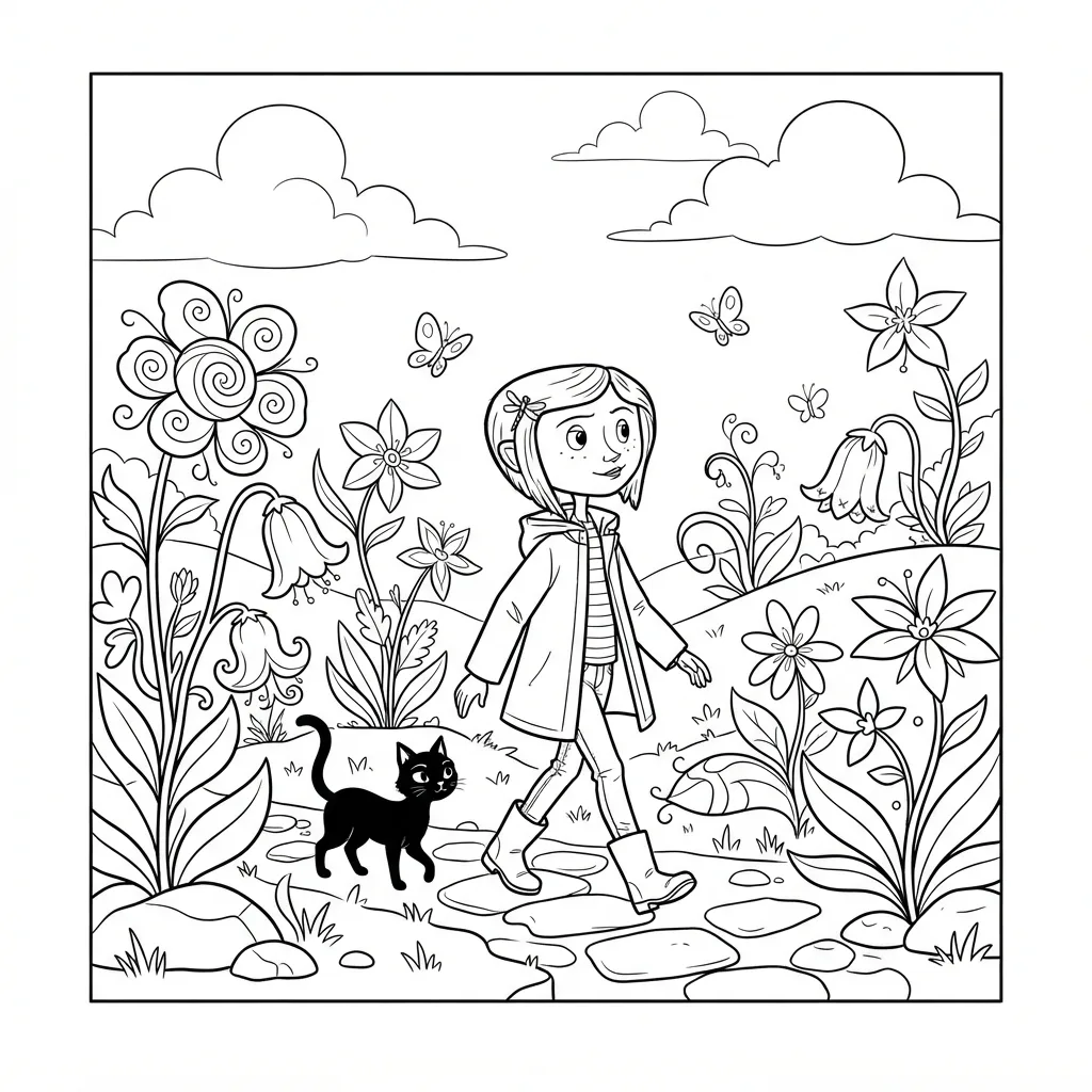 Free Printable Coraline Coloring Pages Sheet 10