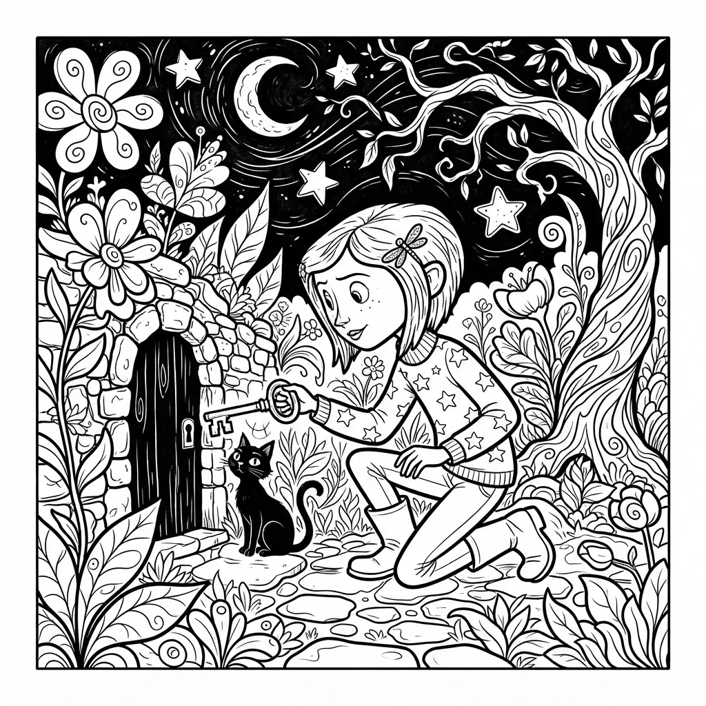Free Printable Coraline Coloring Pages Sheet 2