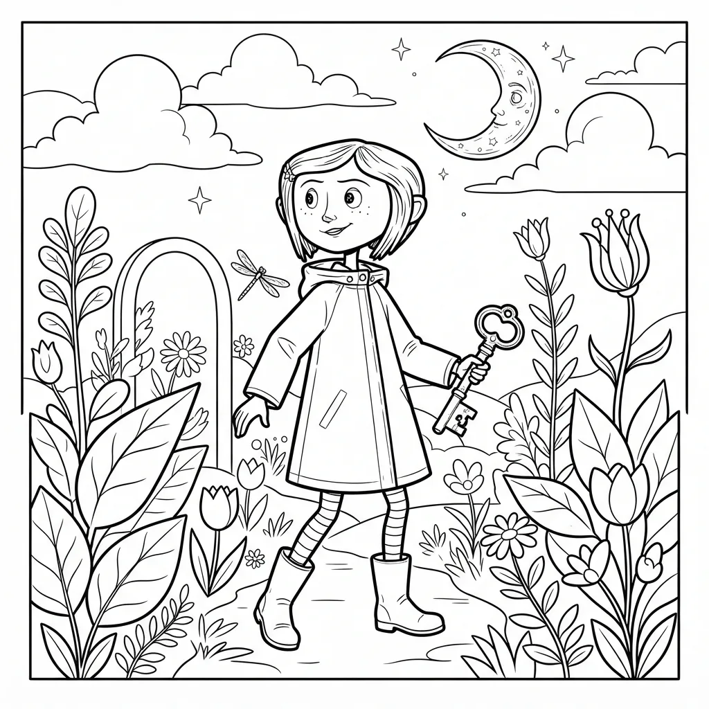 Free Printable Coraline Coloring Pages Sheet 5