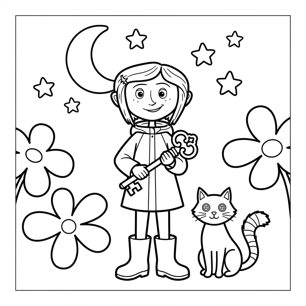 Free Printable Coraline Coloring Pages Sheet 9