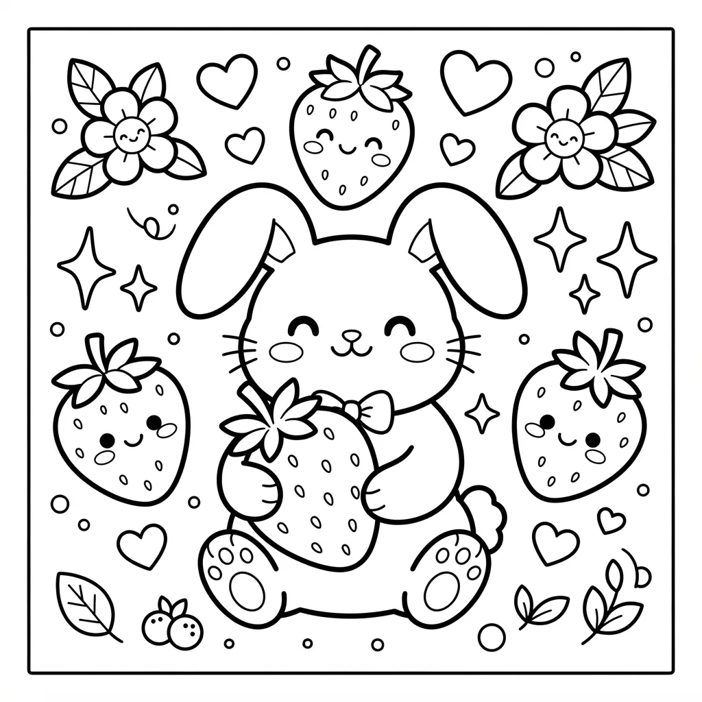 Free Printable Coloring Pages Cute Kawaii Sheet 4