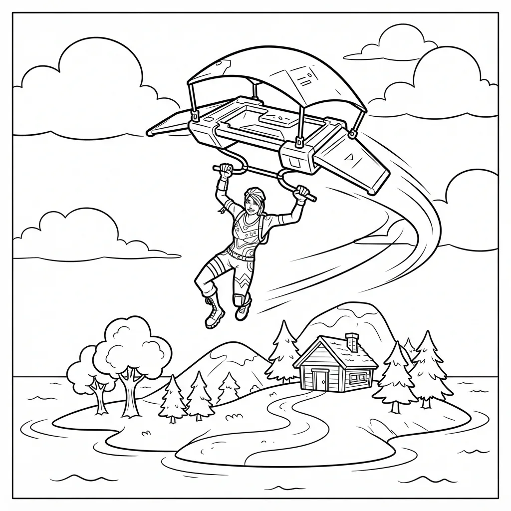 Free Printable Fortnite Coloring Pages Sheet 2