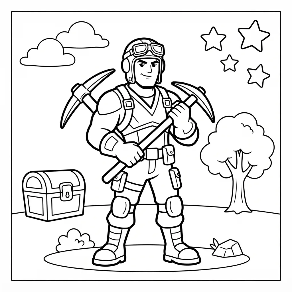 Free Printable Fortnite Coloring Pages Sheet 3