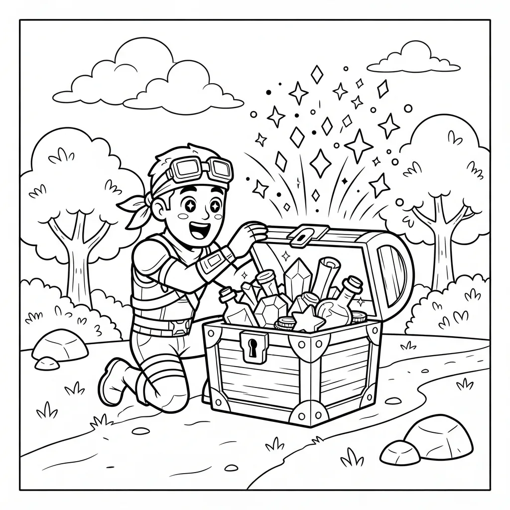 Free Printable Fortnite Coloring Pages Sheet 4