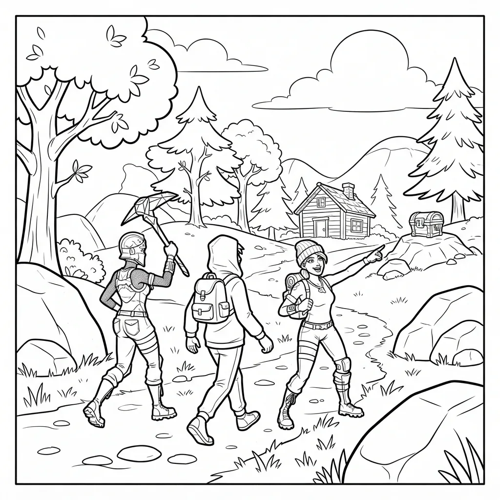 Free Printable Fortnite Coloring Pages Sheet 6