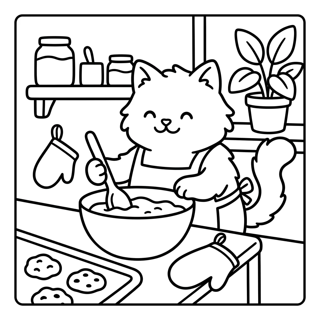 Free Printable Fuzzy Hygge Coloring Book Pages Sheet 7