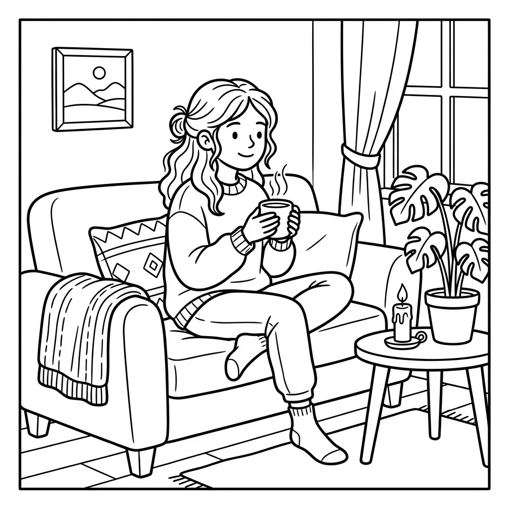 Free Printable Girl Moments Coloring Book Pages Sheet 7