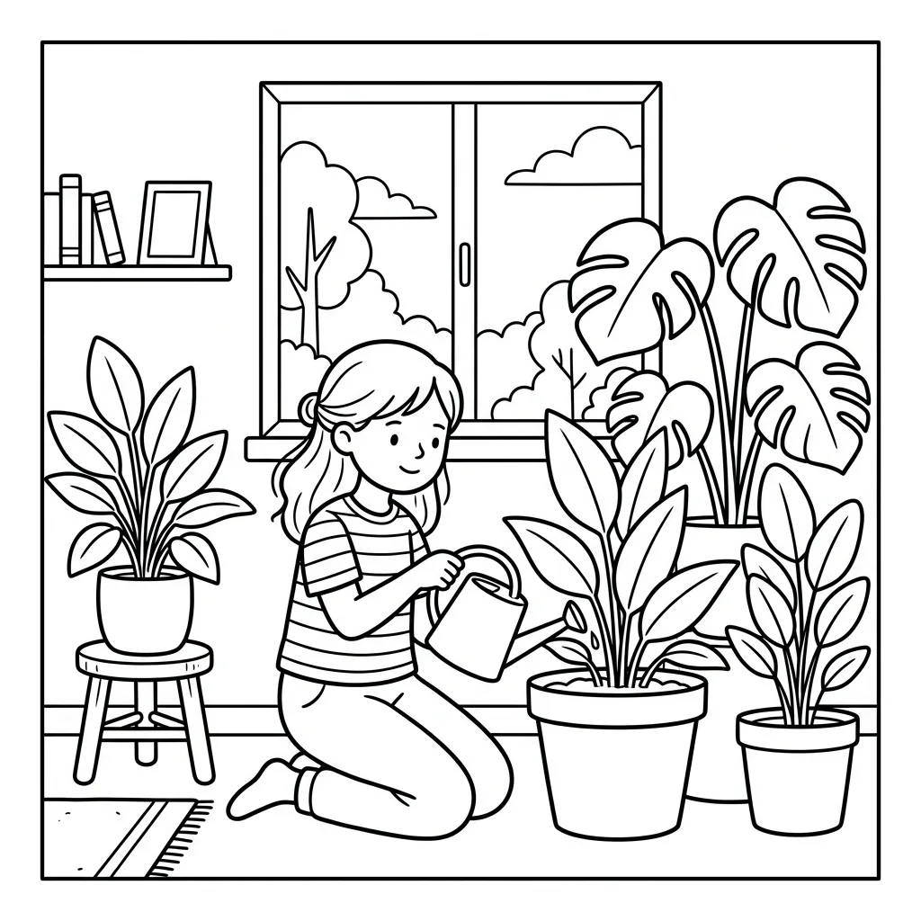 Free Printable Girl Moments Coloring Book Pages Sheet 8