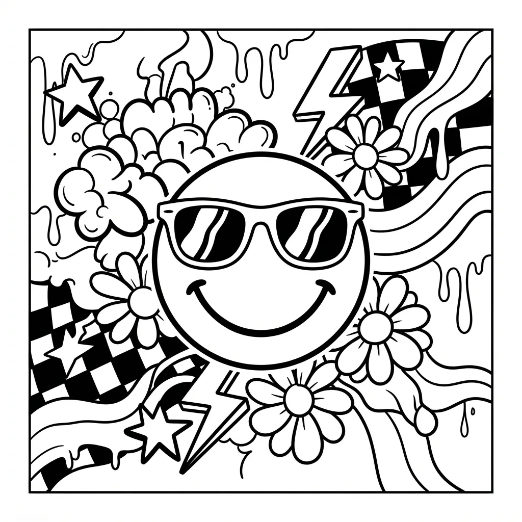 Free Printable Graffiti Coloring Pages Sheet 10