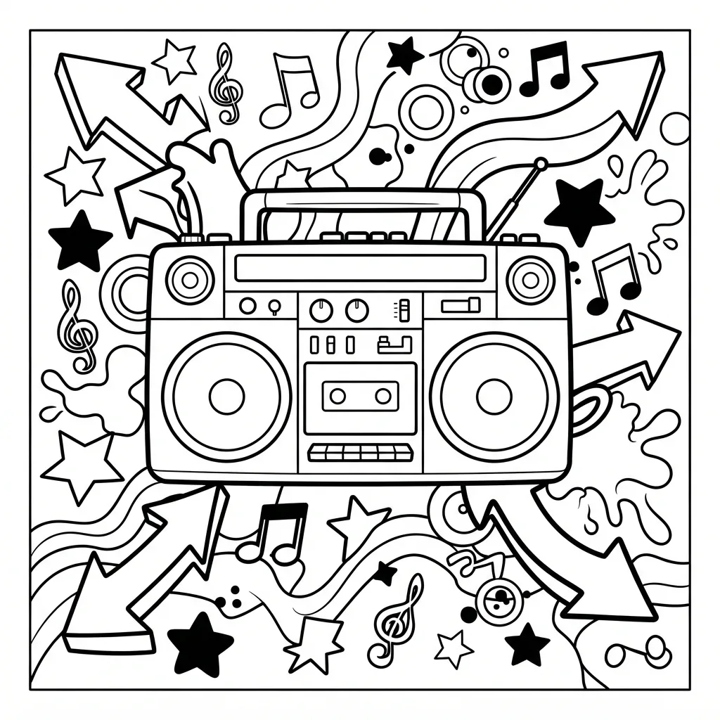 Free Printable Graffiti Coloring Pages Sheet 2