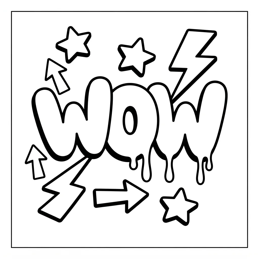 Free Printable Graffiti Coloring Pages Sheet 4