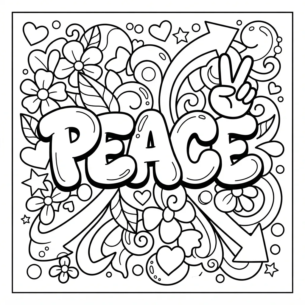 Free Printable Graffiti Coloring Pages Sheet 8