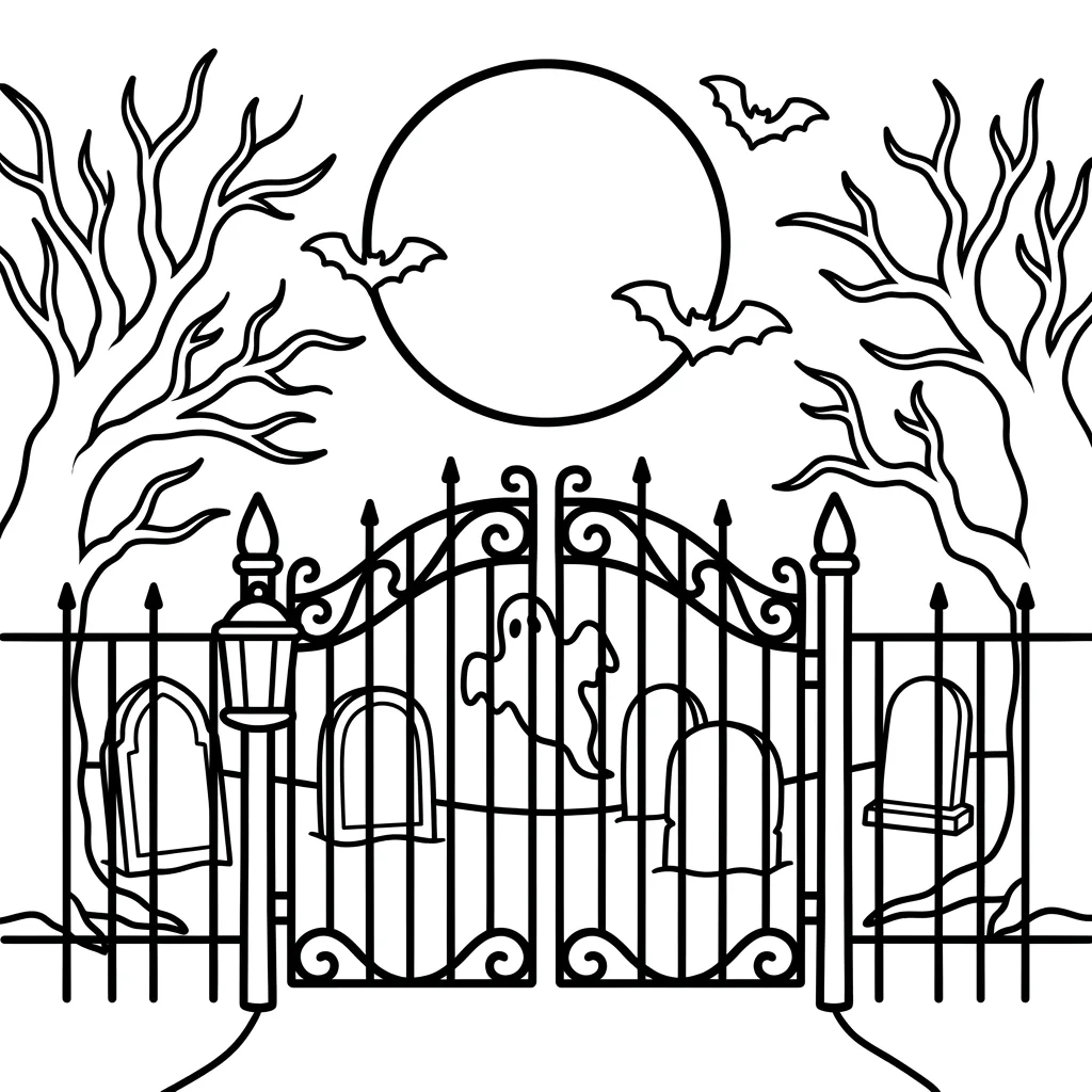 Free Printable Horror Coloring Pages Sheet 1