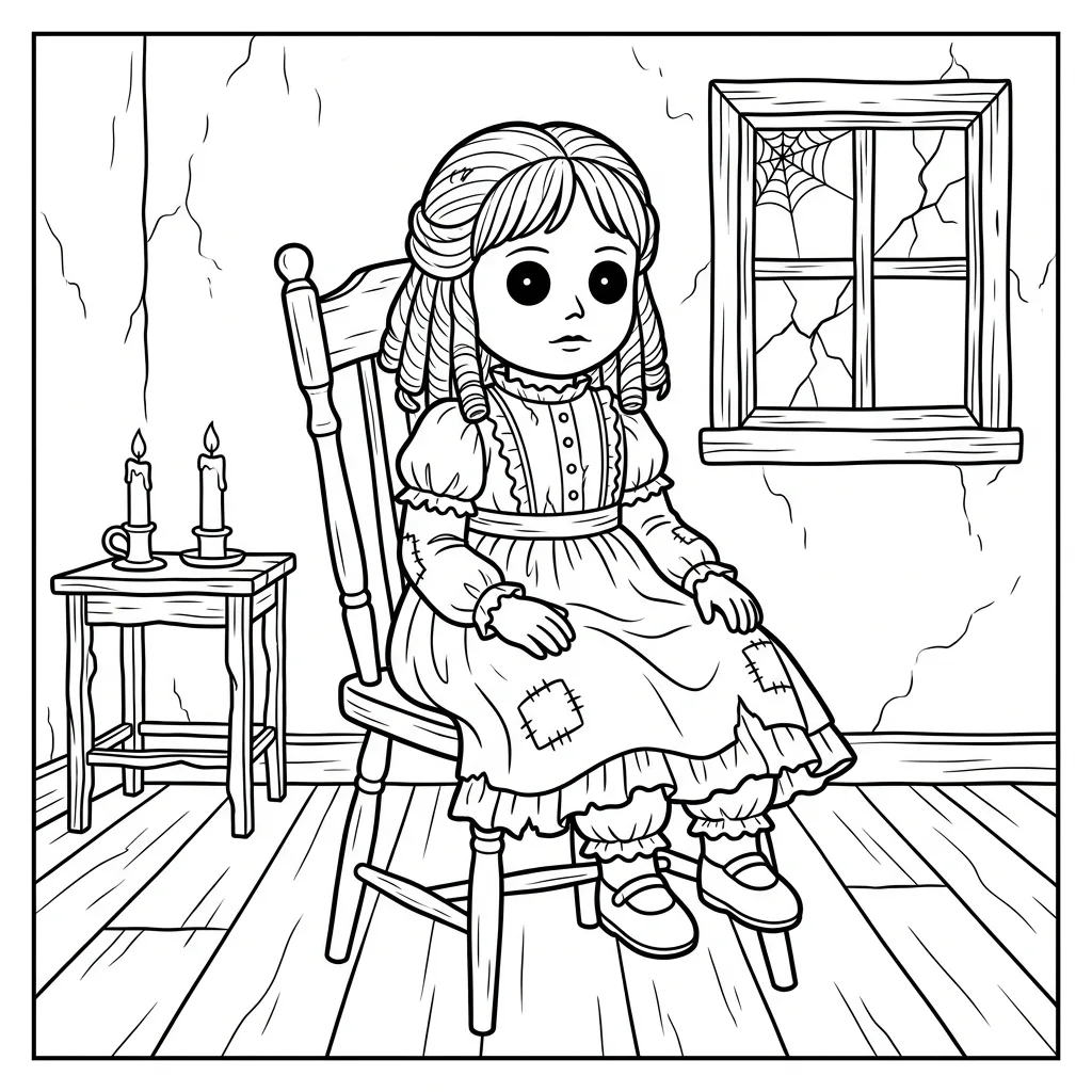 Free Printable Horror Coloring Pages Sheet 2