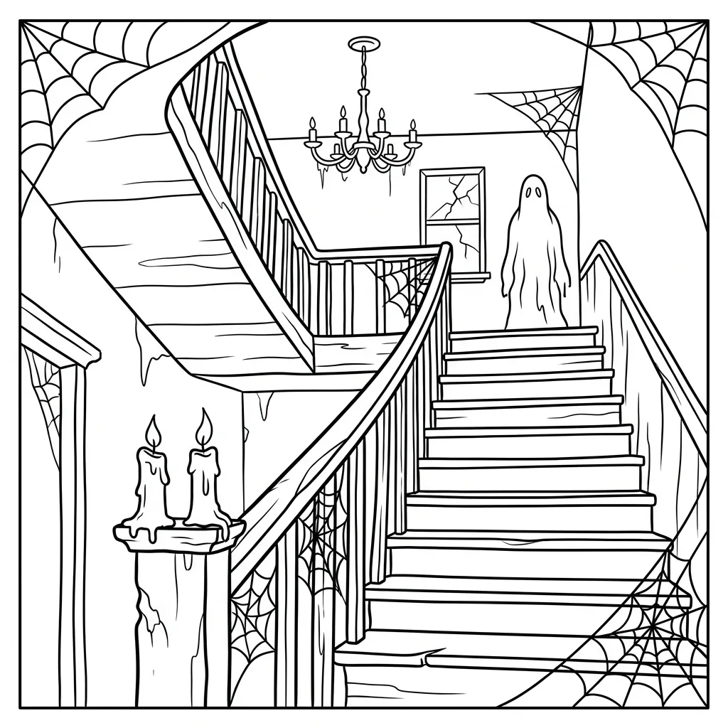 Free Printable Horror Coloring Pages Sheet 4