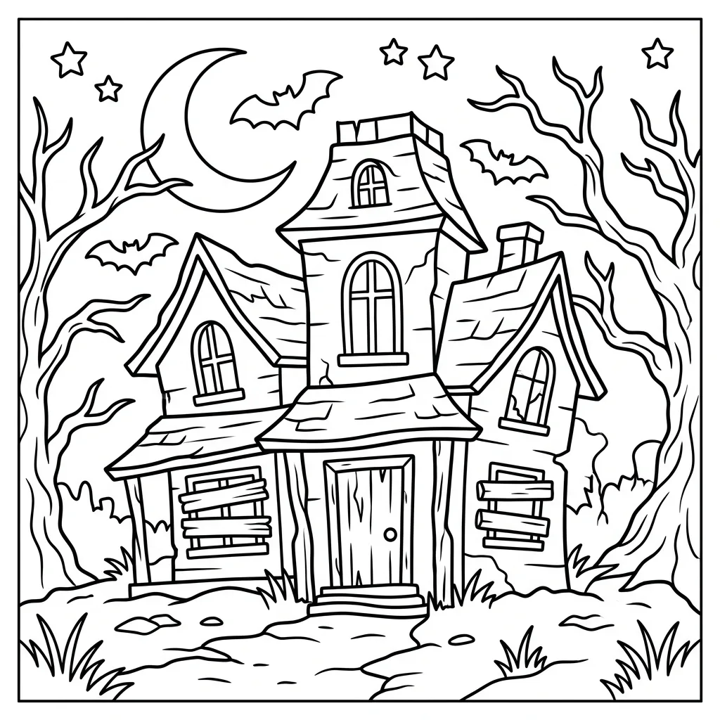 Free Printable Horror Coloring Pages Sheet 5