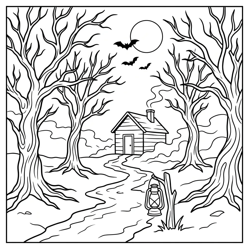 Free Printable Horror Coloring Pages Sheet 6
