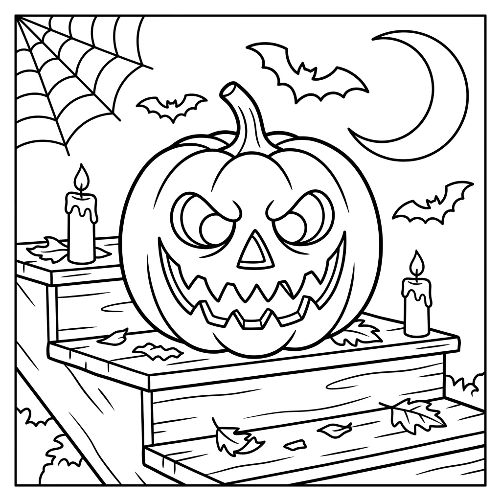 Free Printable Horror Coloring Pages Sheet 7