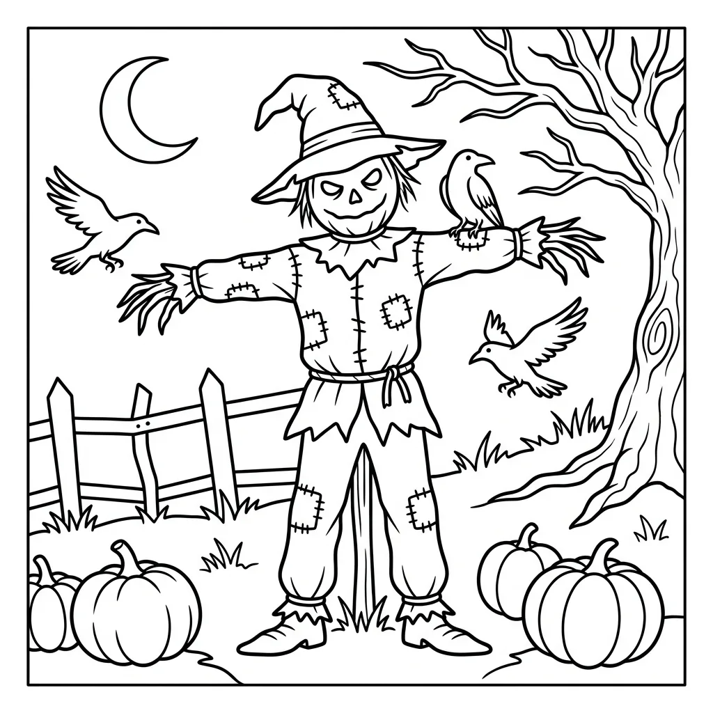 Free Printable Horror Coloring Pages Sheet 8