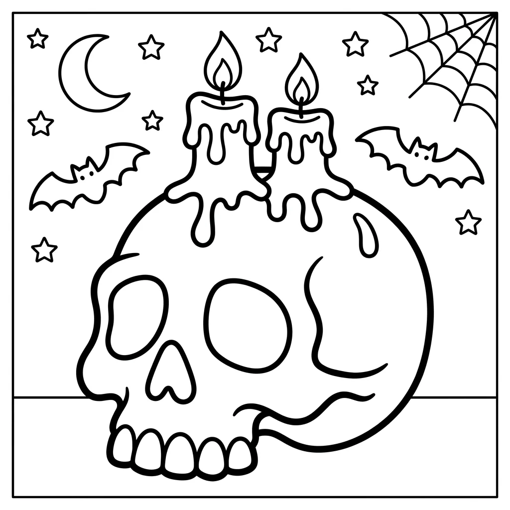 Free Printable Horror Coloring Pages Sheet 9