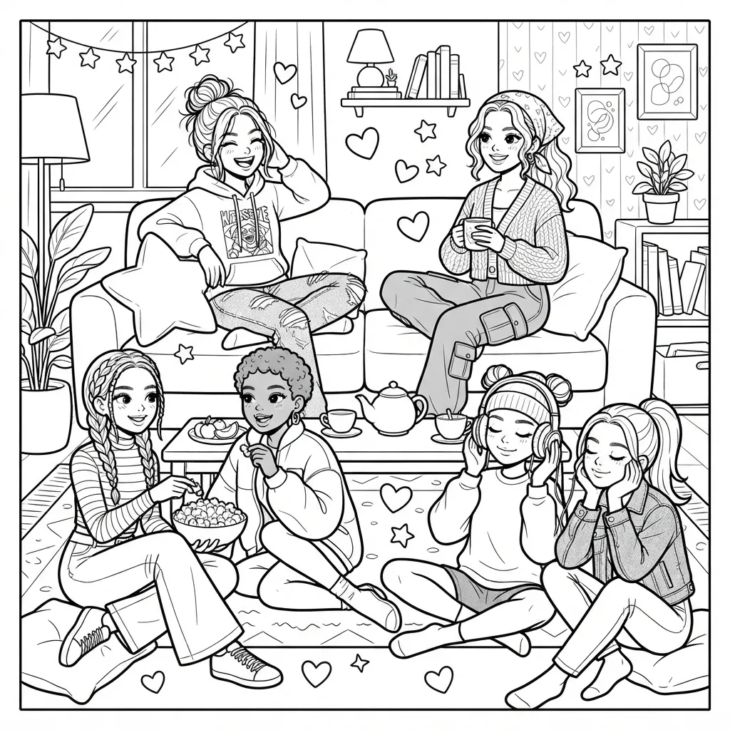 Free Printable Katseye Coloring Pages Sheet 7